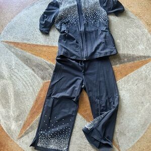 Black Two-Piece Capri set